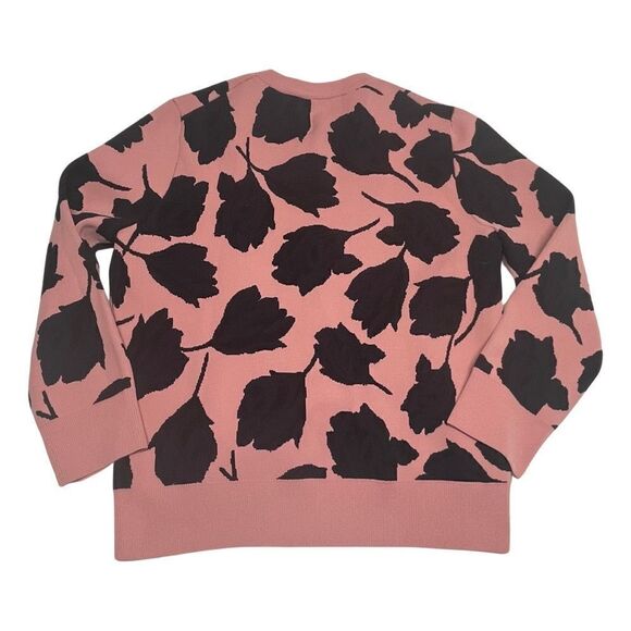 Ann Taylor Women's Pink Button-up Navy Floral Print Cardigan‎ Size Small - Picture 2 of 4